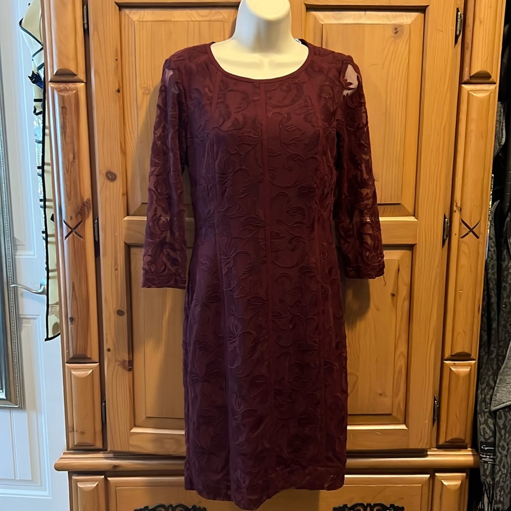 Antonia Melani Burgundy Dress . Size 2